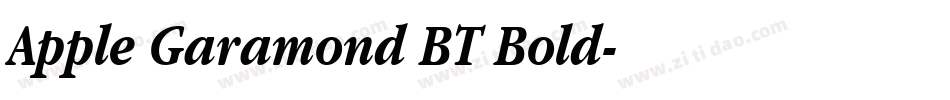 Apple Garamond BT Bold字体转换